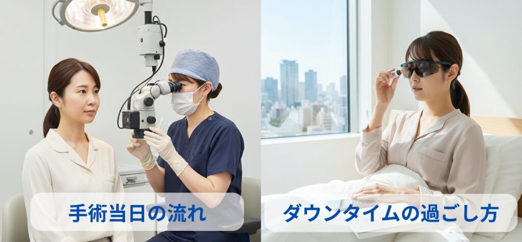 ICL手術当日の流れとダウンタイムの過ごし方